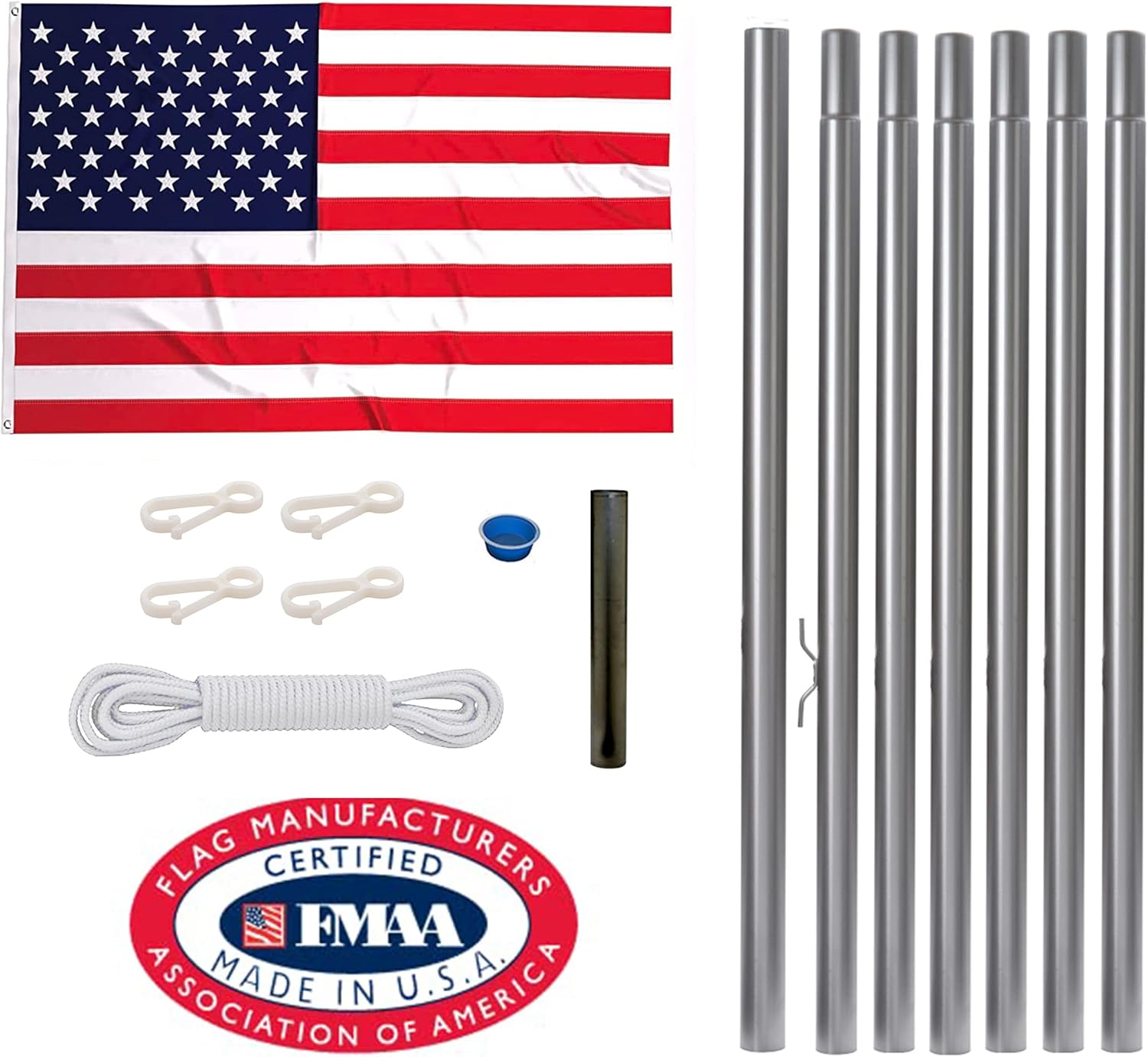 Rushmore Rose USA Flagpole Kit