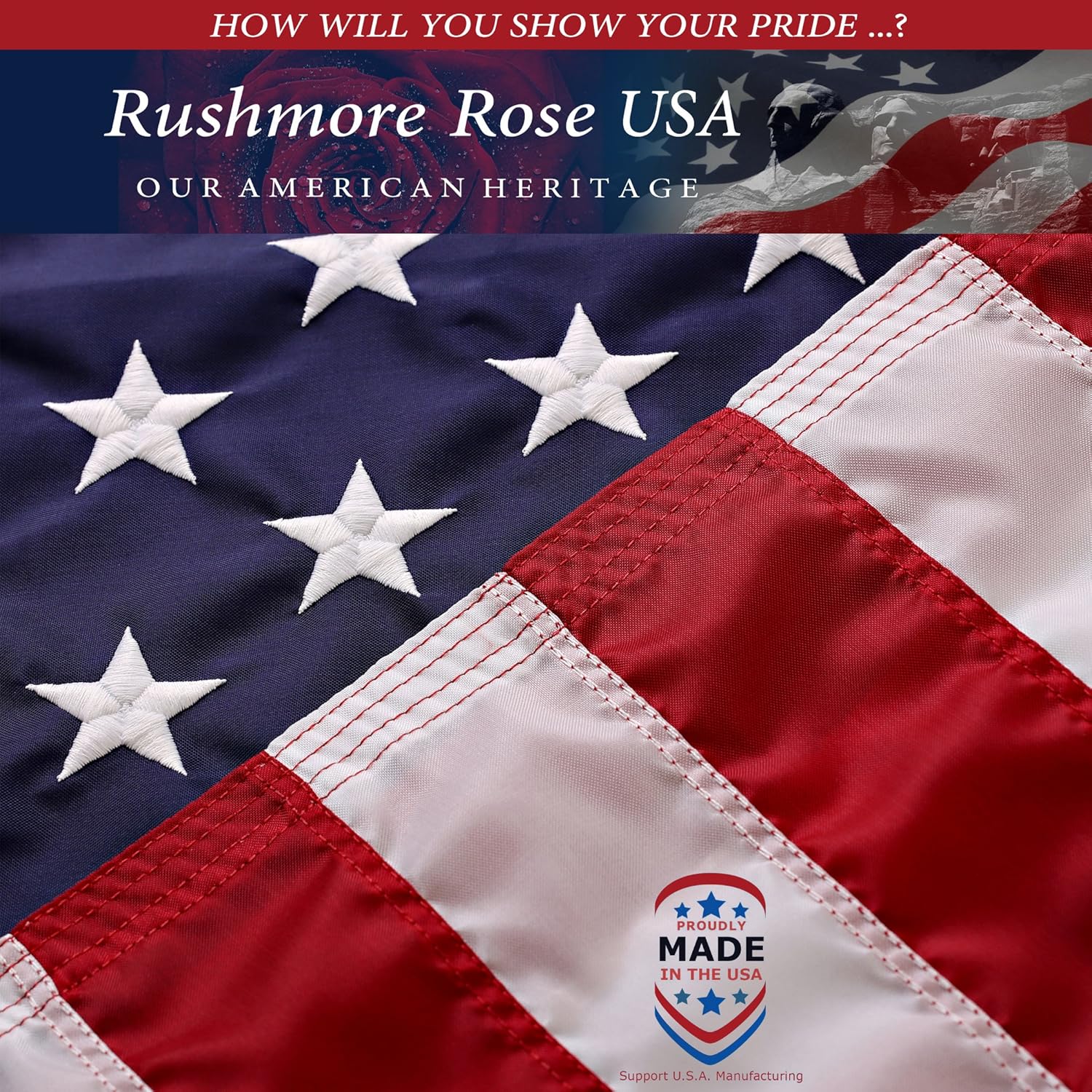 Durable Patriot - Premium Embroidered American Flag