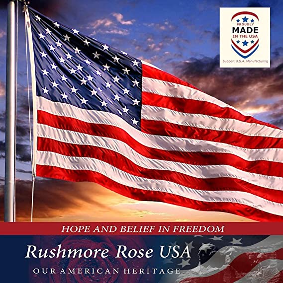 American Flag with Embroidered Stars & Sewn Stripes
