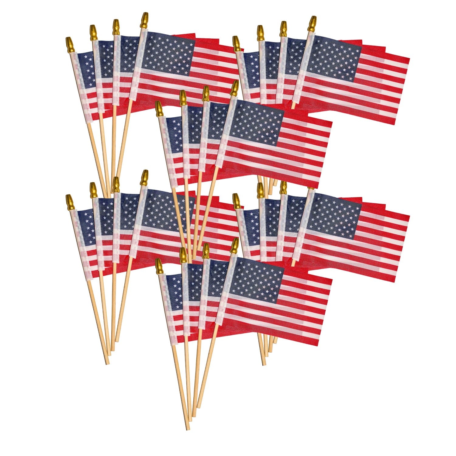 5' X 8' Hand Held Stick Flags, Mini American Flags
