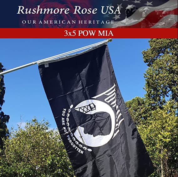 3' x 5' Single Side POW MIA Flag