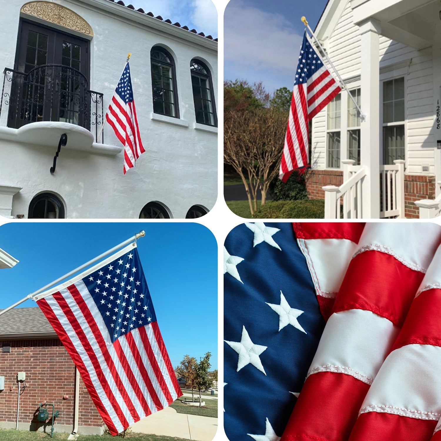6ft Aluminum Tangle-Free Flag Pole