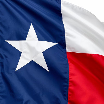 Texas Flag with Appliqued Star & Sewn Stripes