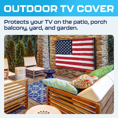 Outdoor US Flag Waterproof TV Cover
