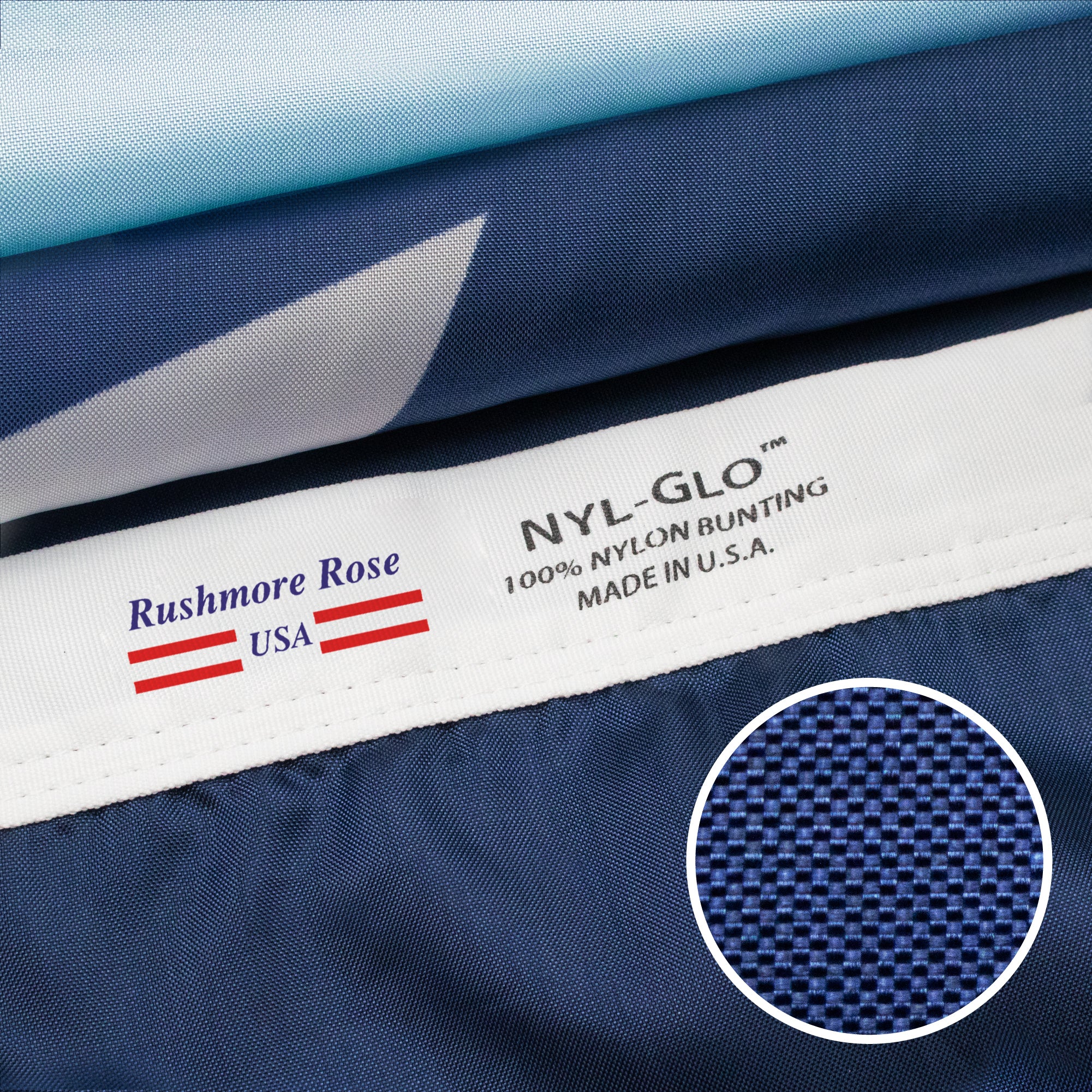 Minnesota State Flag with Appliqued Star & Sewn Stripes