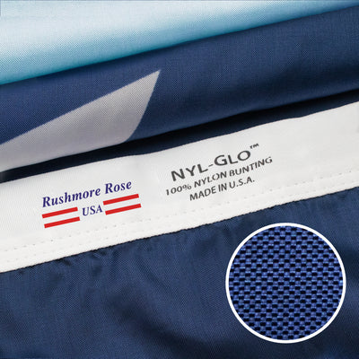 Minnesota State Flag with Appliqued Star & Sewn Stripes