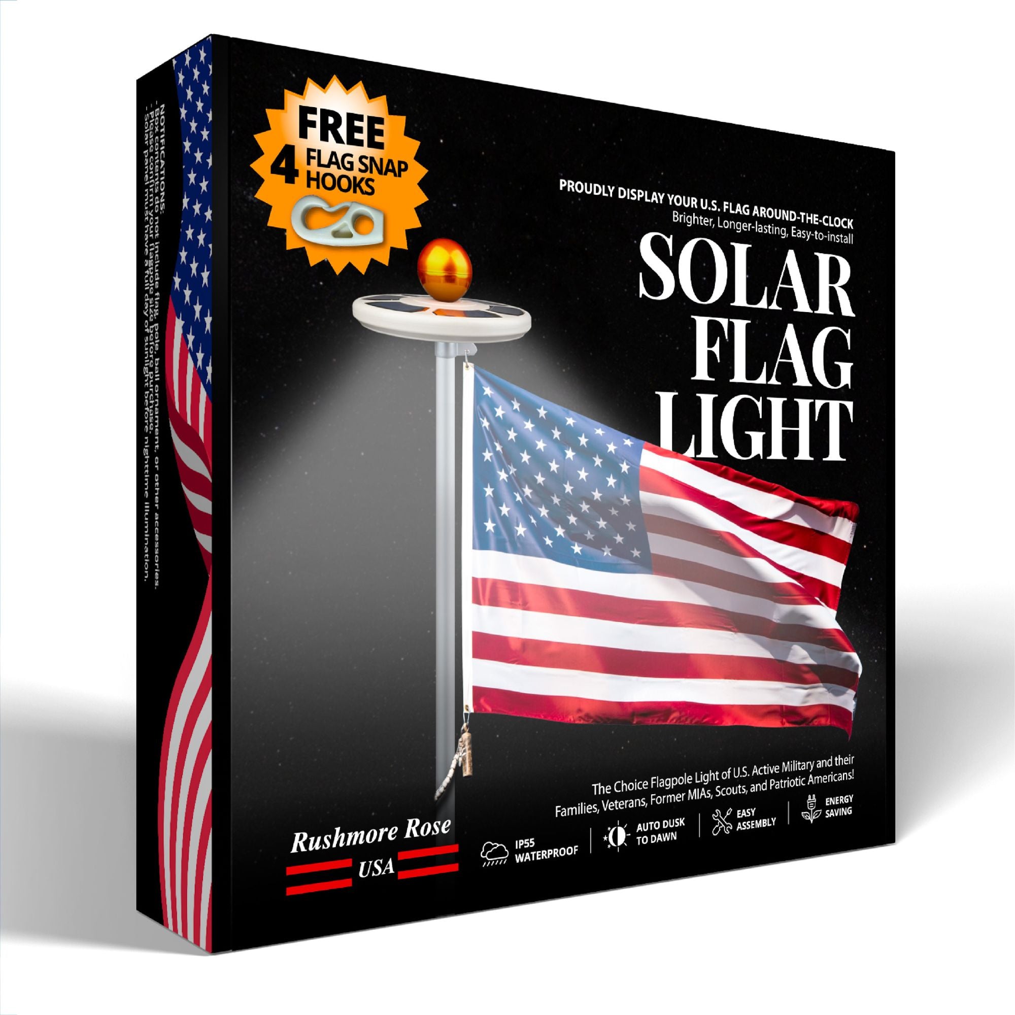 Easy to Install Solar Flag Light