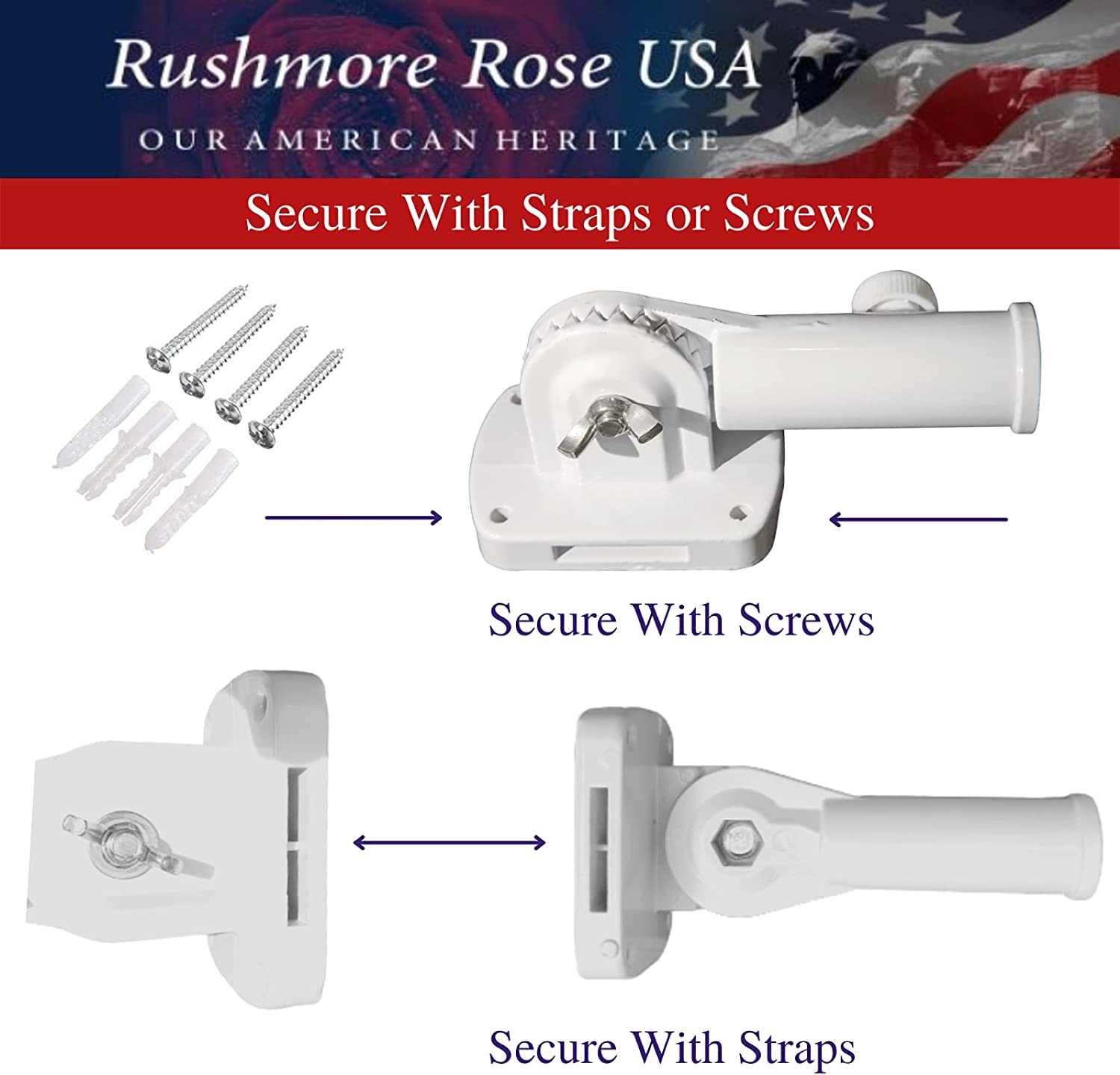 Flag Pole Holder with Mounting Bracket