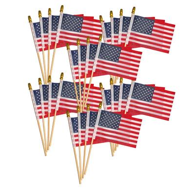 5' X 8' Hand Held Stick Flags, Mini American Flags