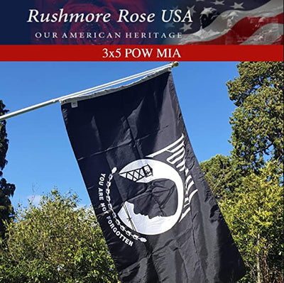 3' x 5' Single Side POW MIA Flag
