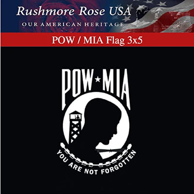 3' x 5' Single Side POW MIA Flag